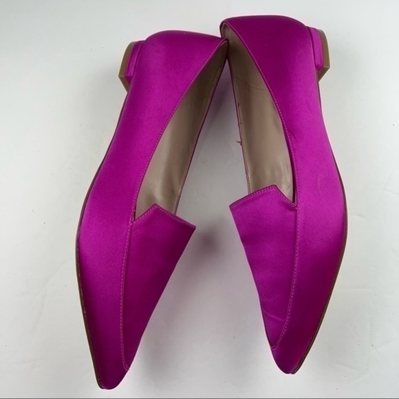 Nine West Nwabay Women’s Size 5.5 Pink Satin Pointed Toe Loafers - Picture 2 of 11